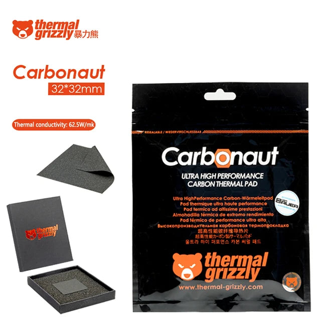 Thermal Grizzly Carbonaut 0.2mm Carbon Thermal Pad Non-Adhesive Flexible Reusable CPU/GPU/PS4/Motherboard Thermal Silicone Pad