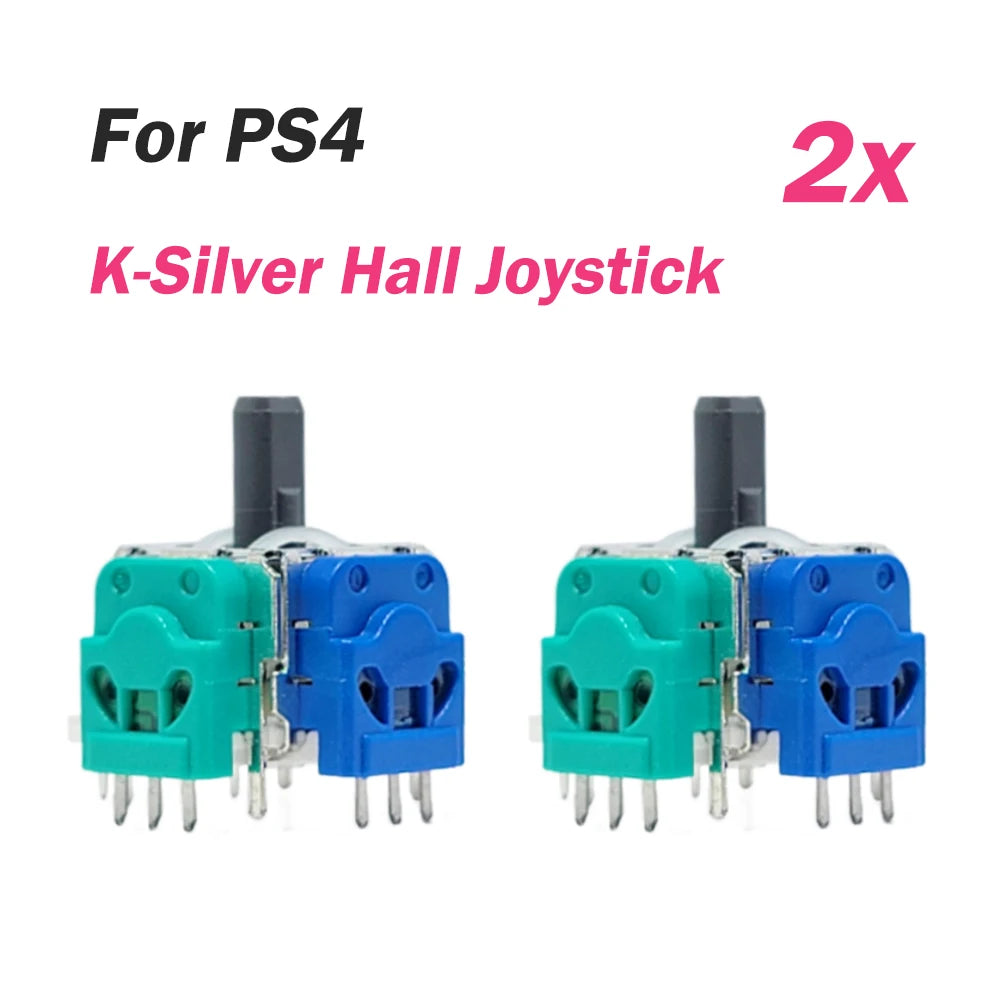 2/10pcs K-Silver JS13 PRO+ TMR Joystick for PS4 DUALSHOCK 4 Analog Stick Hall Joystick No Drift Replacement Thumbstick Grip Cap