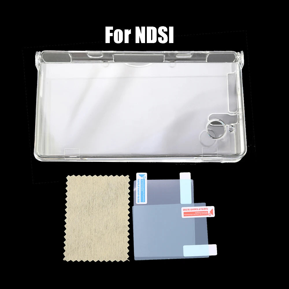 Plastic Clear Crystal Shell Skin Case Cover For Nintend DSL 