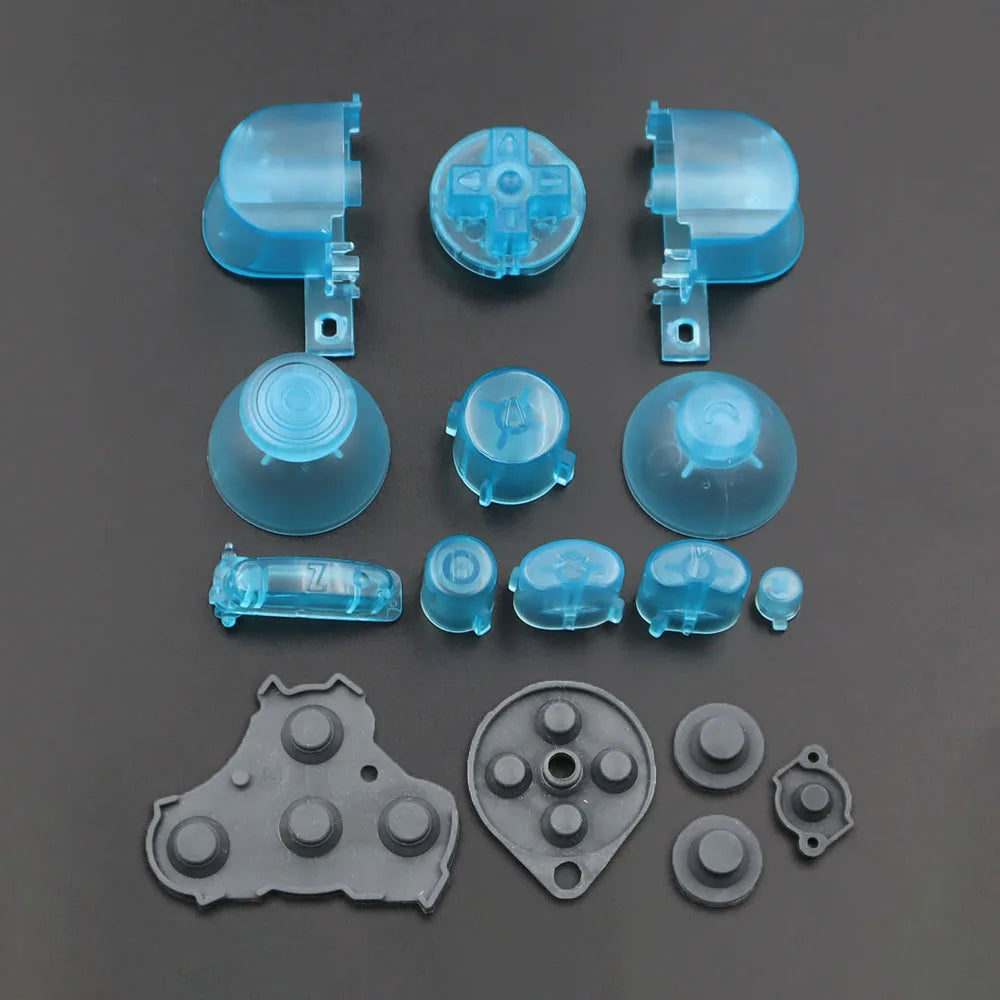 1Set Button For GameCube NGC Gamepad Power ON OFF Key A B X Y L R D Pads Mod Kit Silicone Pads Rubber Conductive Button