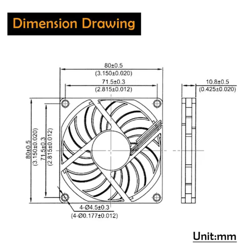 8010 5V 12V 24V Cooling Fan Brushless Cooler for Reprap3D Pr