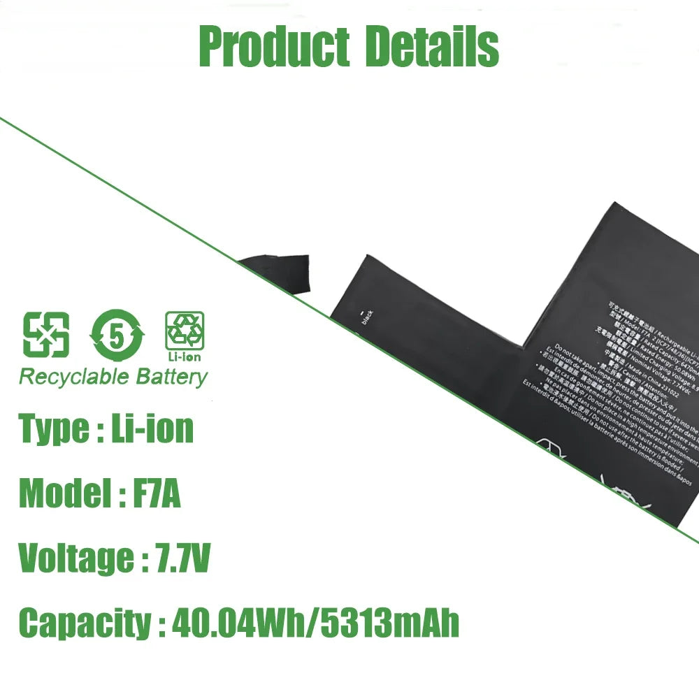 High Capacity F7A Lithium Battery for Steam Deck Console Han