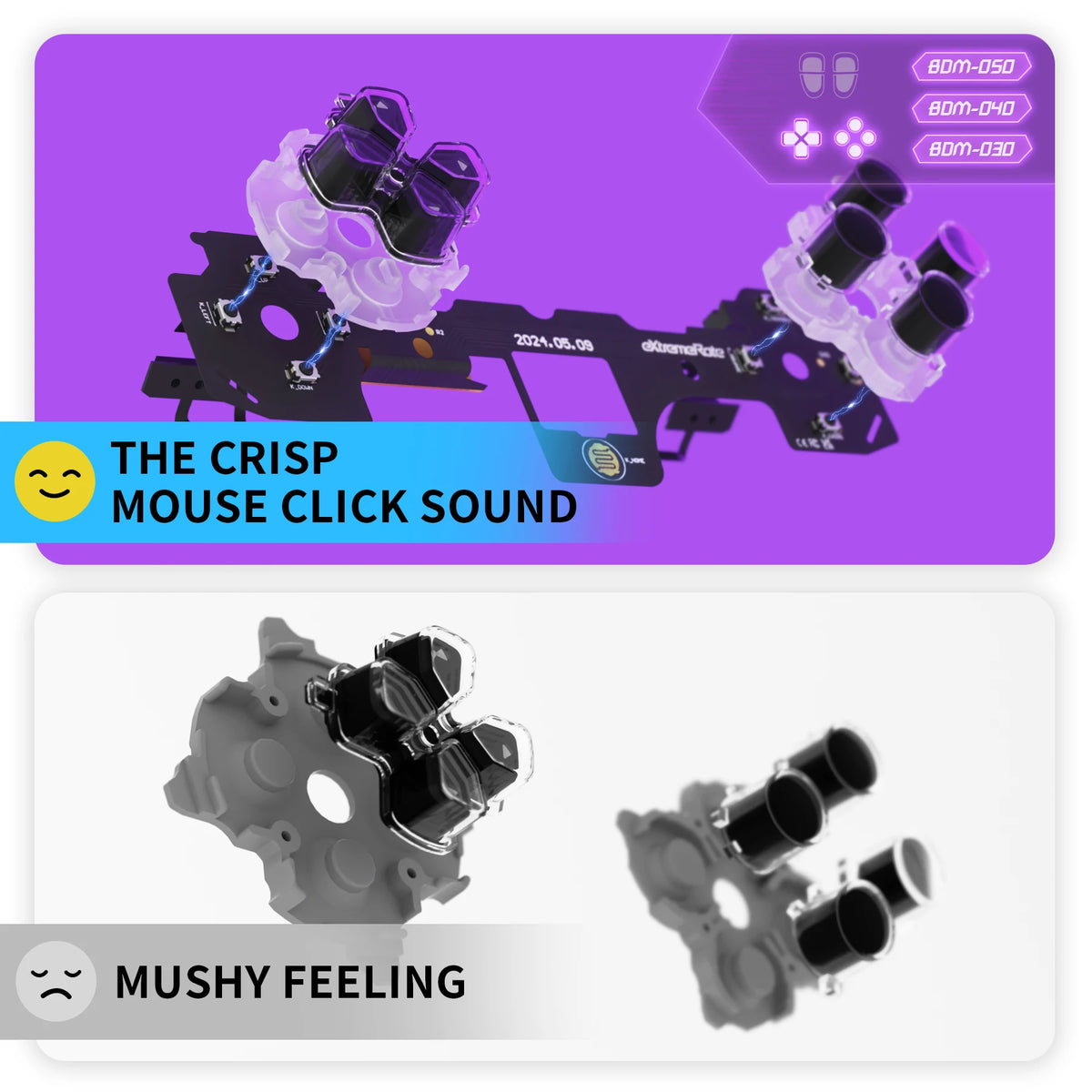 eXtremeRate Face Clicky Kit for ps5 Controller BDM-030/040/0