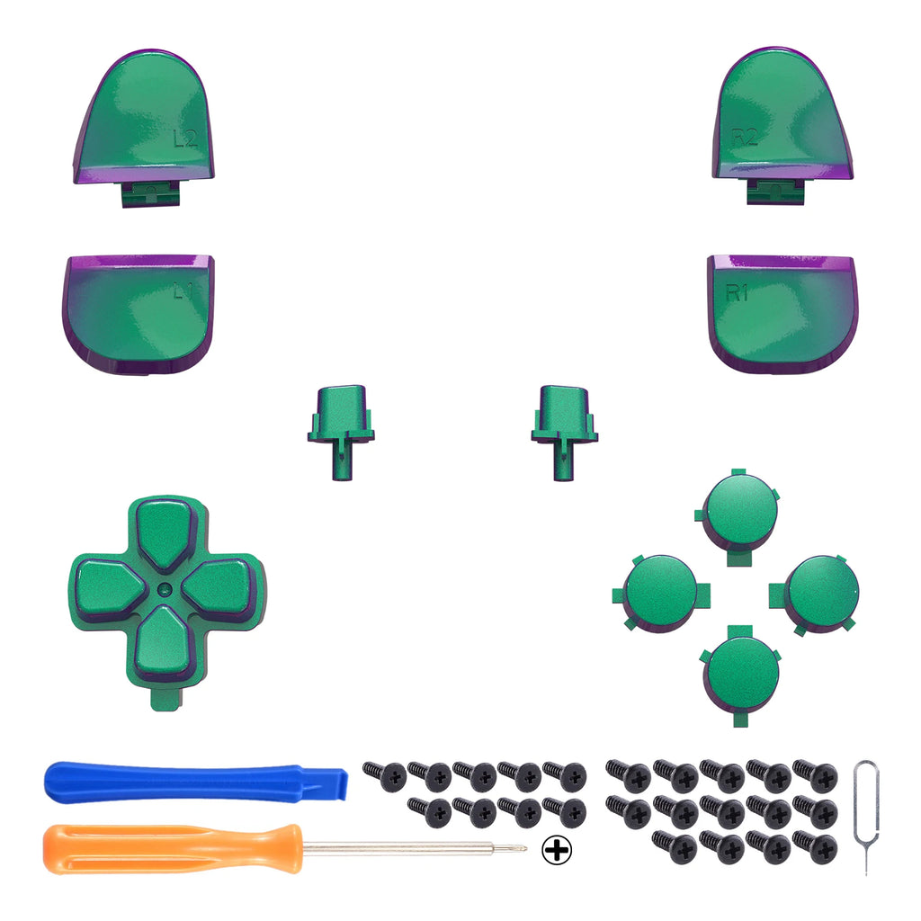eXtremeRate Replacement D-pad R1 L1 R2 L2 Triggers Face Buttons Full Set Buttons For ps5 Controller BDM-030/040/050/060