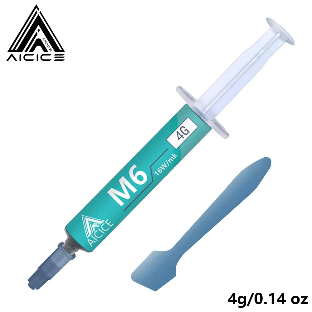 AICICE M6 16W/mK Thermal Grease High Performance Thermal Compound Non-Conductive CPU GPU Laptop Cooling Silicone Paste1.5/4/8g