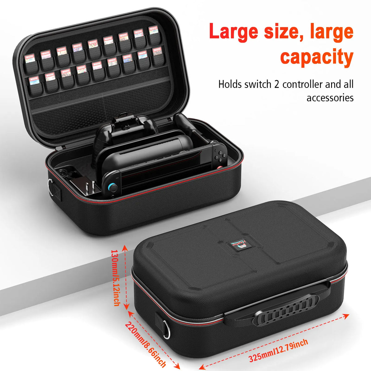 A large-capacity square storage bag suitable for Switch 2. P