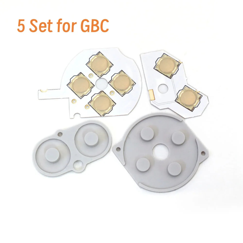 New Conductive Tacktile Clicky Film Button Modify Kits A B D-Pad Button Rubber Pad Mod Kit For GBA GBC GBP GB Console