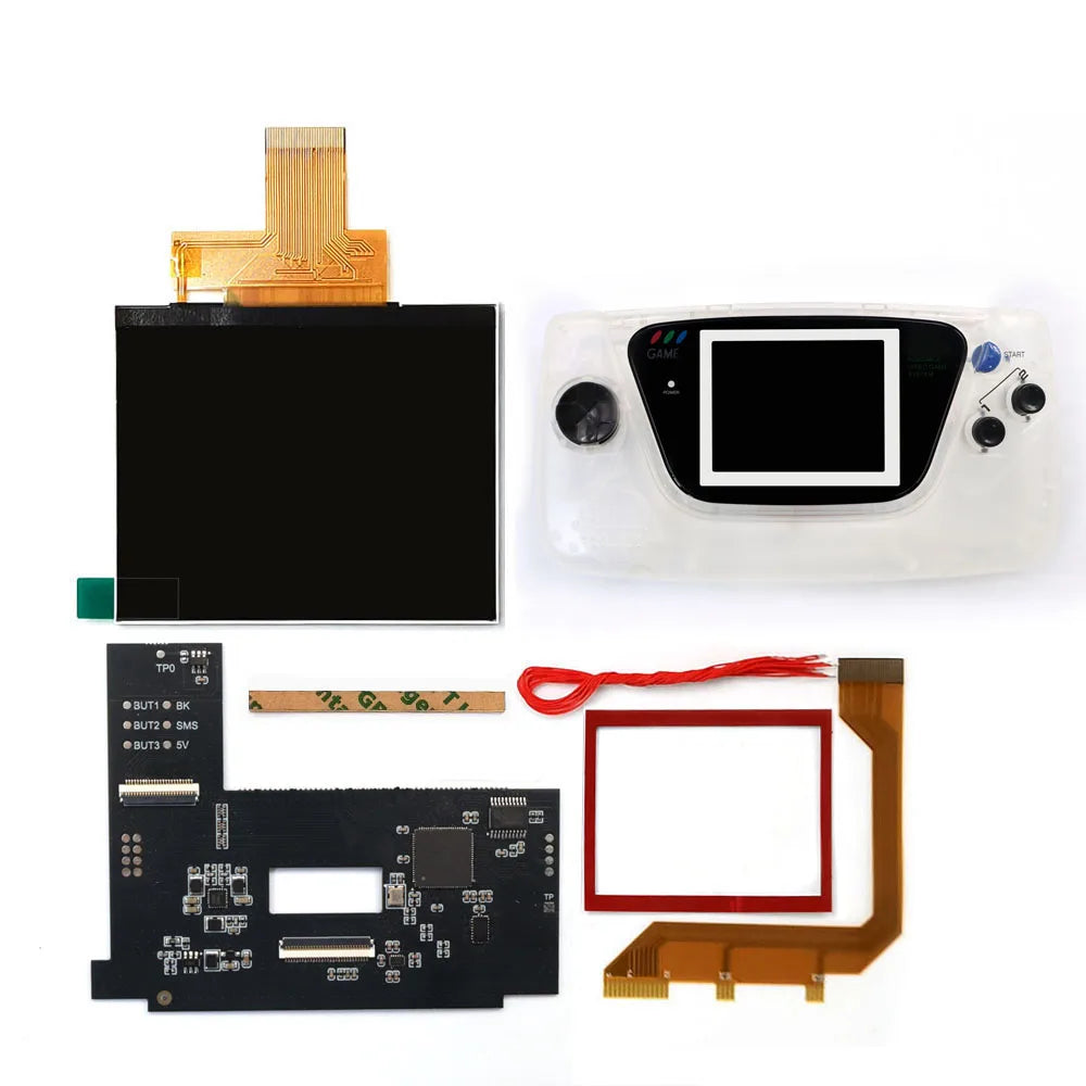 For Sega GG LCD Highlight Screen Kit 3.5 640 480 Retro Pixel HD IPS Backlight LCD Display For Game Gear Console TV HDMI Output
