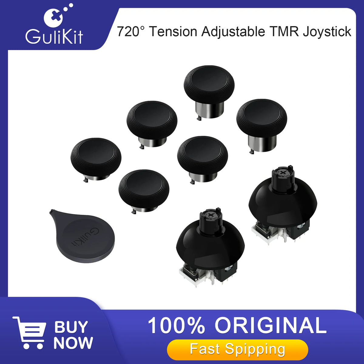 GuliKit 720 Adjustable Tension TMR Joystick Replacement Kit 