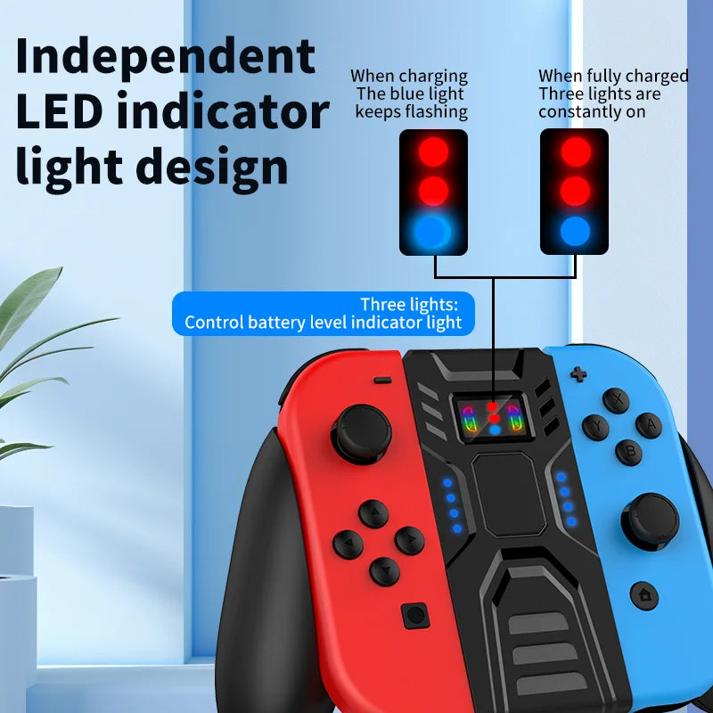ABS Comfort Charging Grip for Switch Controllers Portable Ch