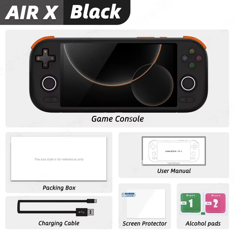 MANGMI AIR X Handheld Game Console Qualcomm Snapdragon 662 5.5 Touchscreen15W FastCharging Android 14 Active Cooling Fan Gift