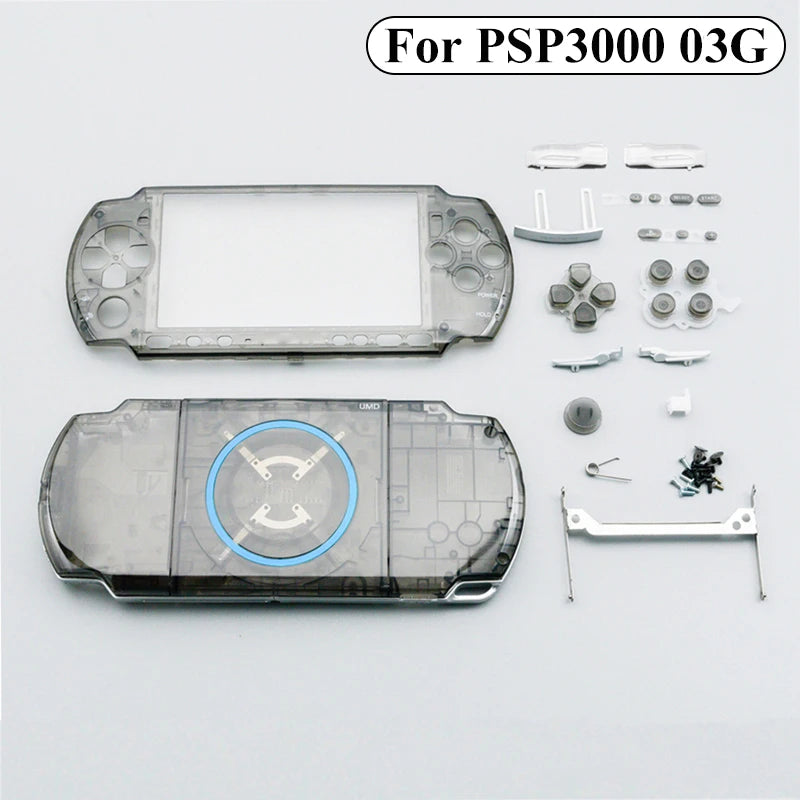 Full Housing Shell Case For Psp 3000 Psp3000 Console Replacement Protective Cover With Buttons Kit & Screws Accessory 7 Color