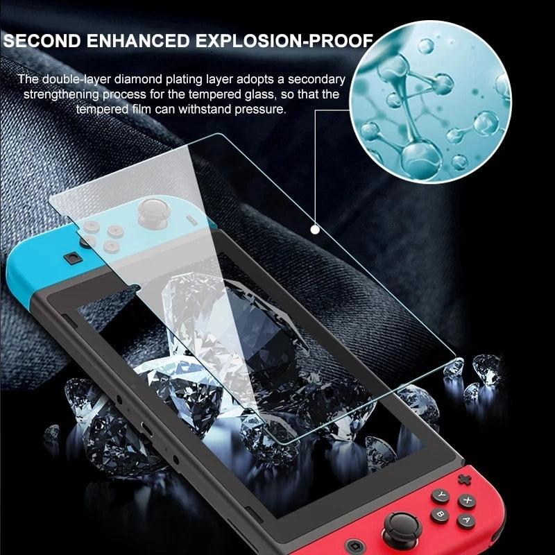 1-3PCS Tempered Glass Protective Film for Nintendo Switch NS