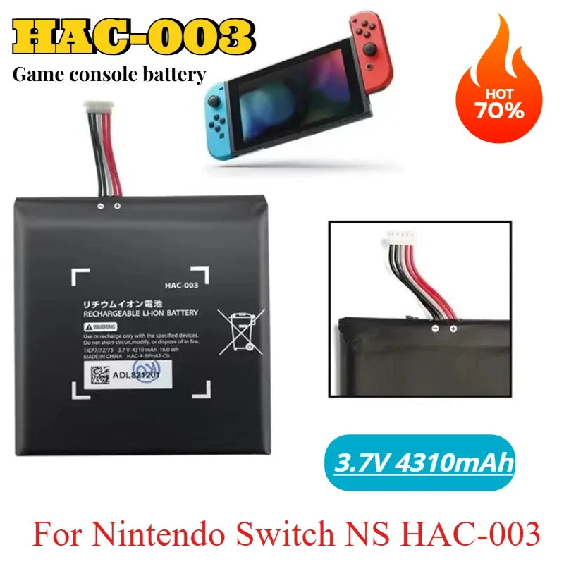 New 1-20PCS HAC-003 HAC-001 Rechargeable Battery 3.7V 4310mA