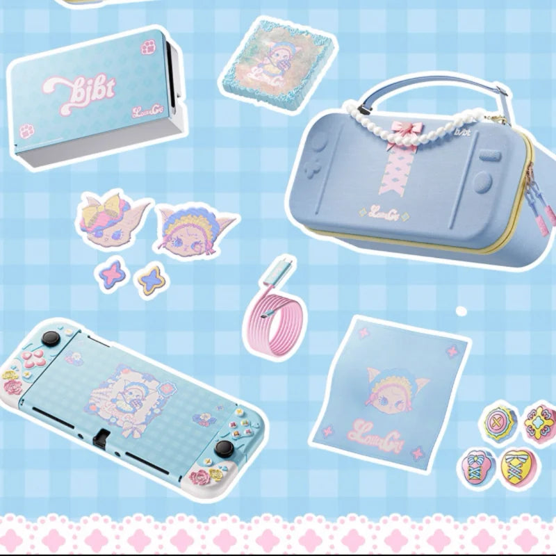 For Switch 2 Lolita Cat Protective Case Set Contain Game Con
