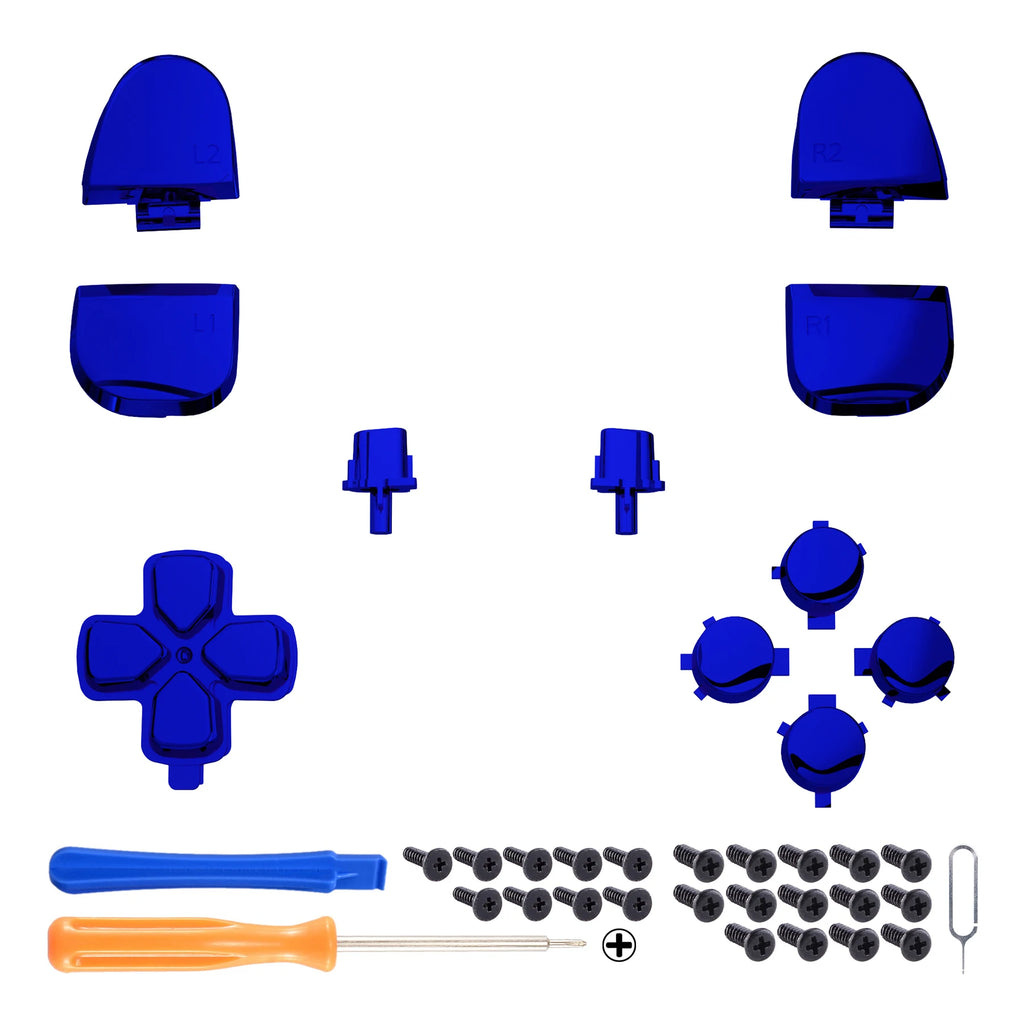 eXtremeRate Replacement D-pad R1 L1 R2 L2 Triggers Face Buttons Full Set Buttons For ps5 Controller BDM-030/040/050/060
