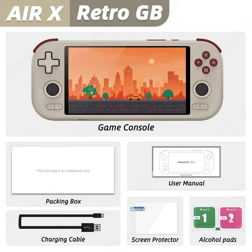 MANGMI AIR X Handheld Game Console Qualcomm Snapdragon 662 5.5 Touchscreen15W FastCharging Android 14 Active Cooling Fan Gift