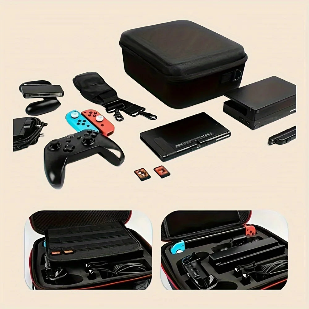 Hard Shell Carrying Bag For Switch Console & Accessories&Gam