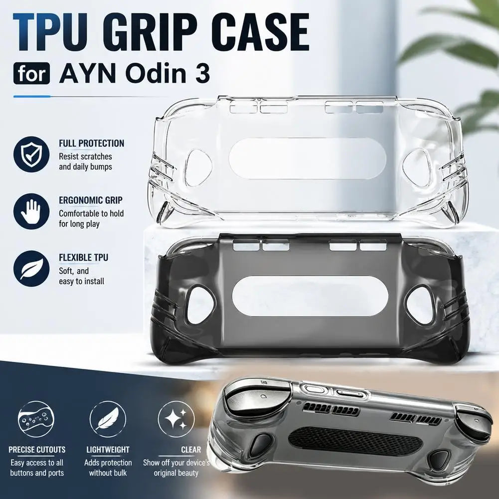 TPU Clear Soft Case for AYN Odin 3 Transparent Protective Sh