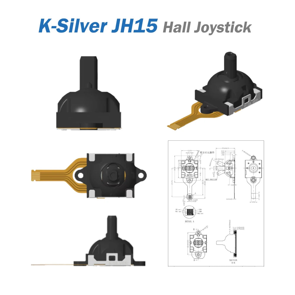 2pcs K-Silver JH15 Hall Effect Joystick for Asus ROG Ally Re