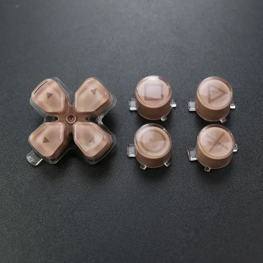 1Set For PS5 V1 V2 V3 Controller Gamepad Crystal Button A B X Y D Pad Cross Direction Function Key Replacement