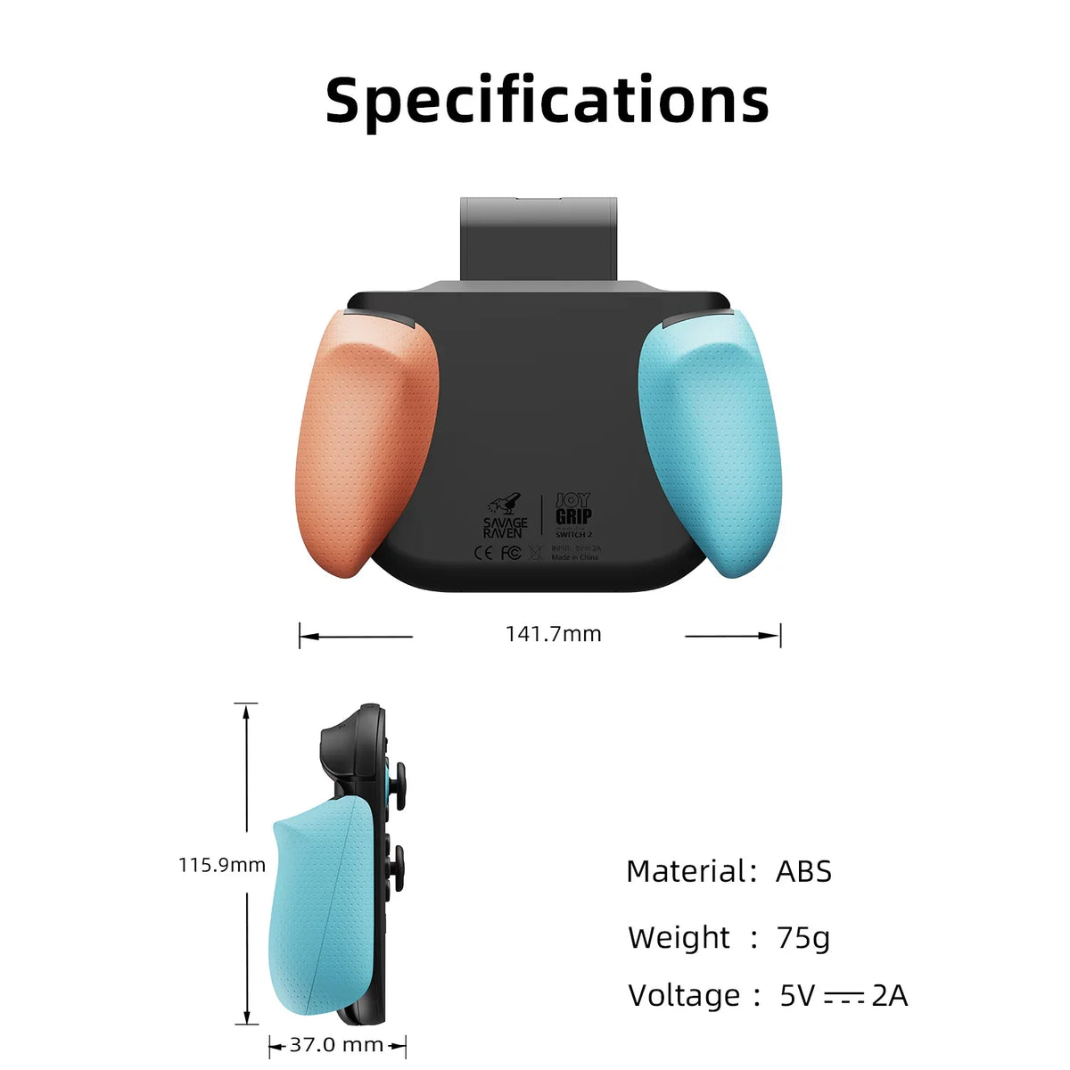 Savage Raven by Skull & Co. JoyGrip JoyCon Charging Grip Hol