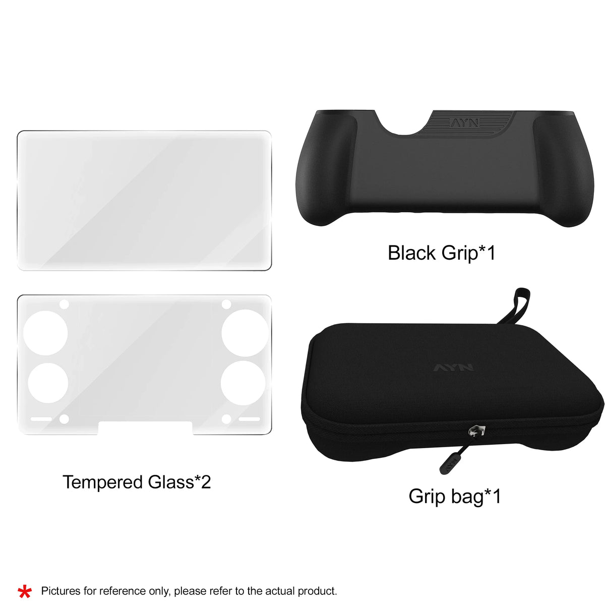 TPU Case Handheld Console Transparent Protective Cover Screen Protector Set For AYN THOR Anti-Fall Case Shell Grip Storage