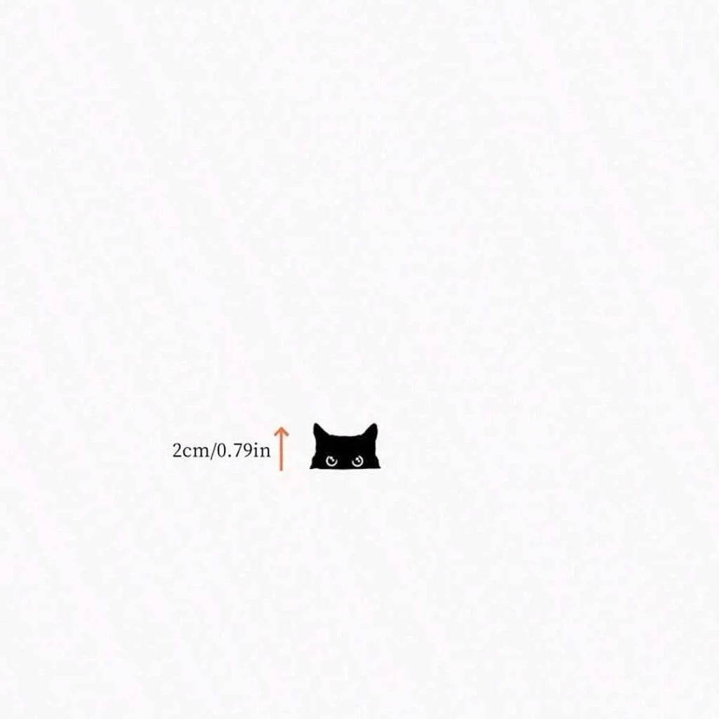 Cat Peep Sticker Car Sticker Black Cat Peep Sticker Blank Bu