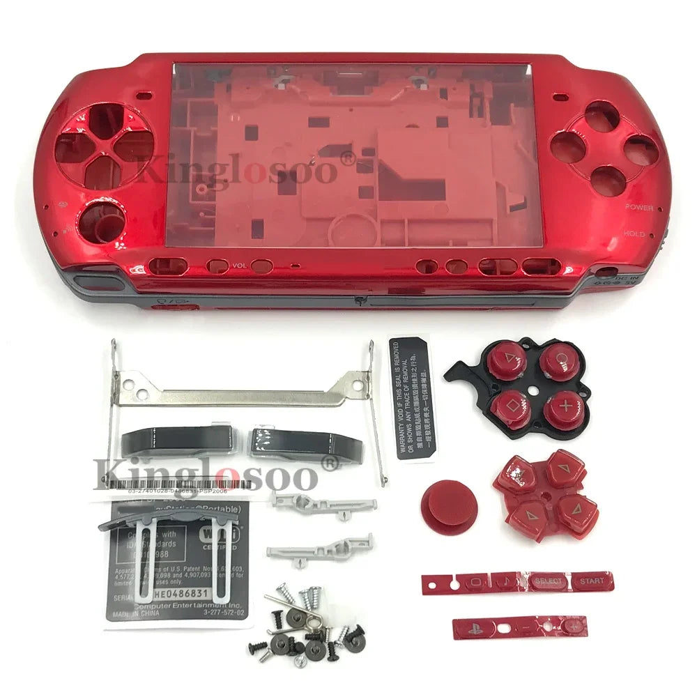 Full Housing Shell Case for PSP 3000 PSP3000 Console Replacement Protective Cover with Buttons Kit & Screws Accessory 7 Color