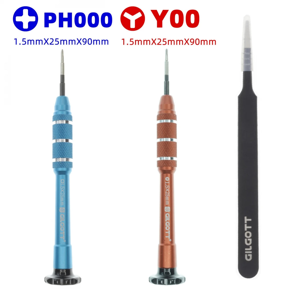 GILGOTT 7PCS/Set PH000 Phillips Triwing Y00 1.5MM Screwdriver Tweezer Spudger Open Tool Kit for Nintendo Switch Lite NS Joycon