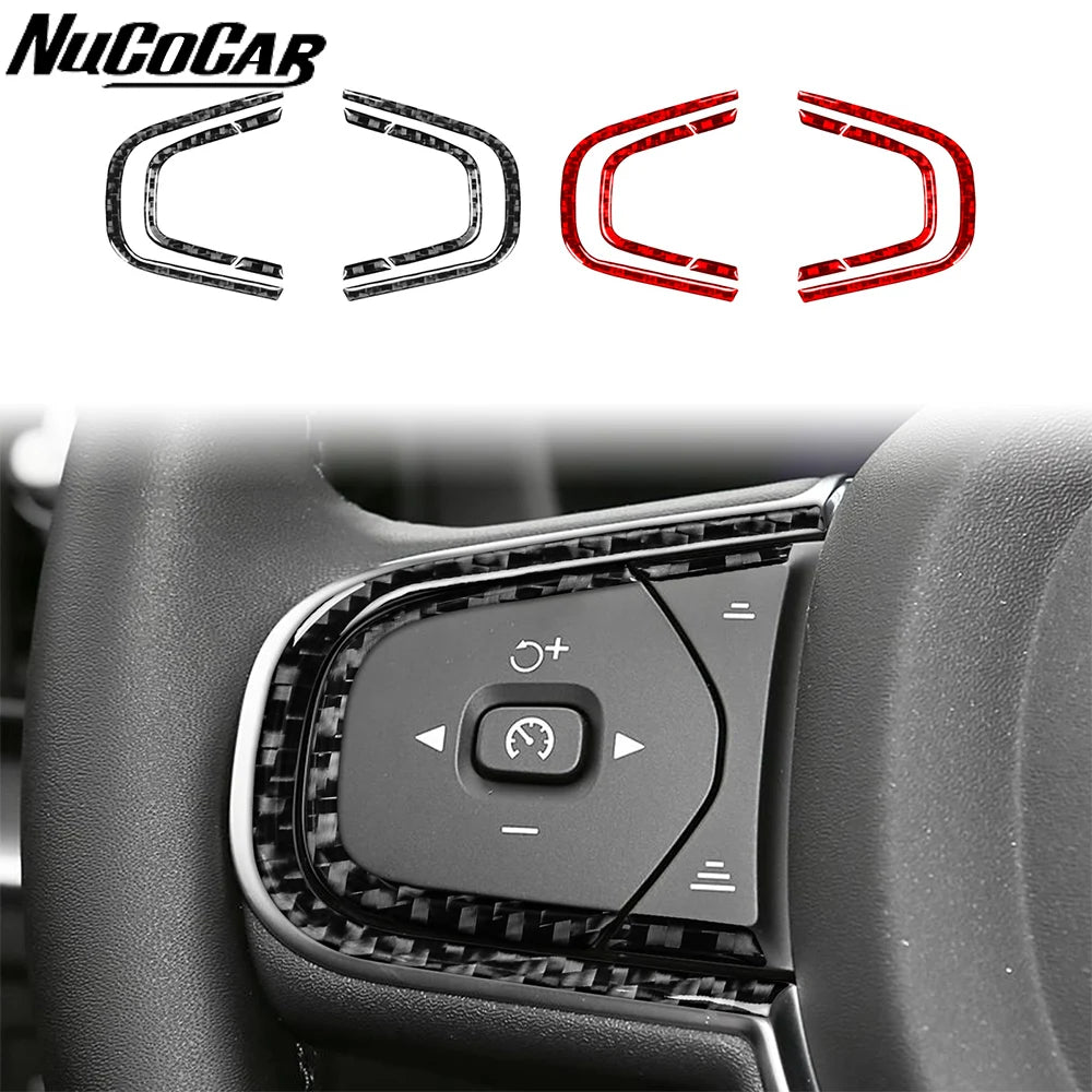 For Volvo XC60 2018-2025 Carbon Fiber Steering Wheel Buttons