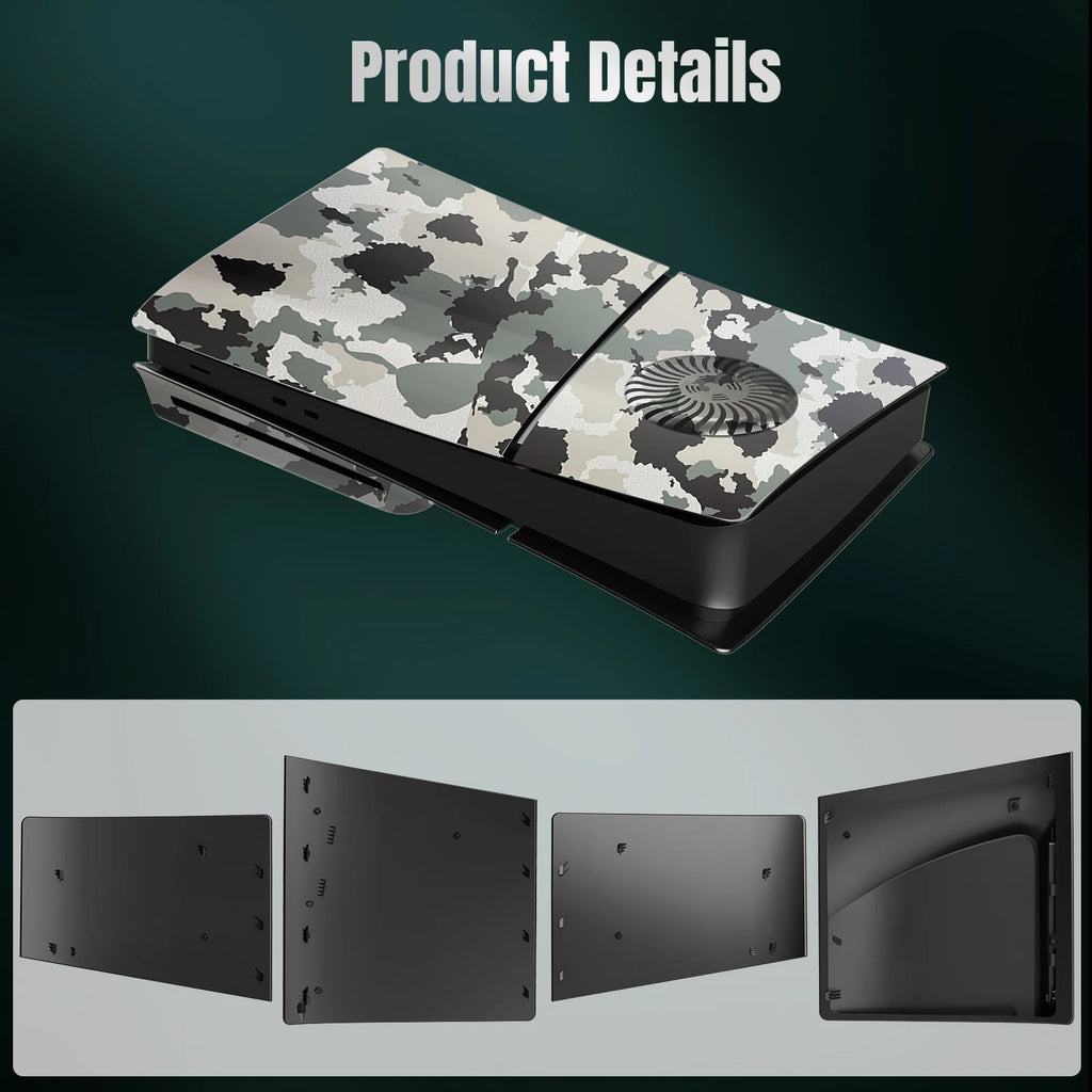 Faceplate with RGB Light Strip for PS5 Slim Cooling Vents LE