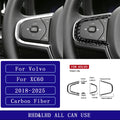 For Volvo XC60 2018-2025 Carbon Fiber Steering Wheel Buttons Adjustmen Panel Cover Car Accessories Interior Decorative Stickers