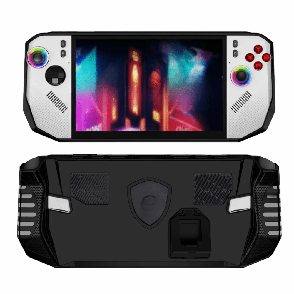For MSI Claw A8 BZ2EM New Handheld Game Console Case Anti Slip Protective Cover TPU Soft Shockproof Host Shell with Kickstand