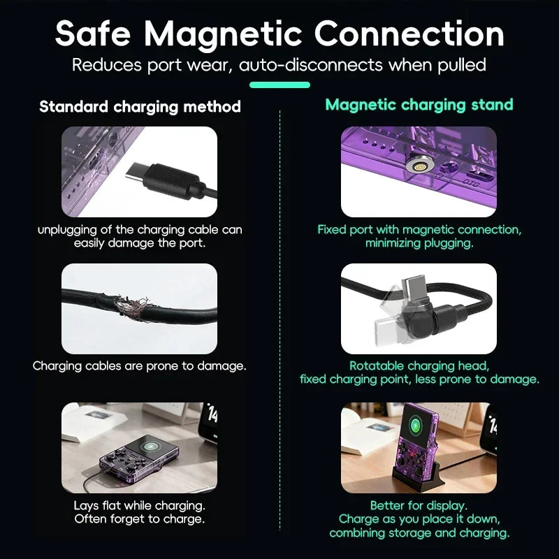 DATA FROG Magnetic USB C Charging Dock Stand Stable Desktop 