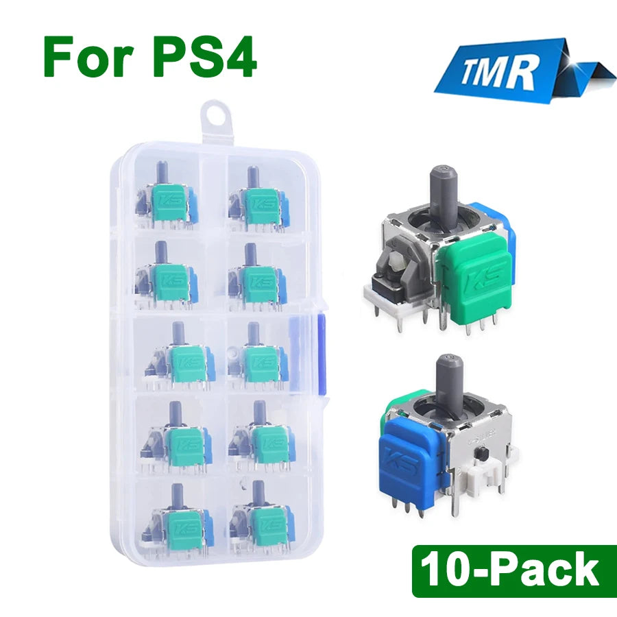 10-Pack TMR Electromagnetic Hall Effect Joystick Replacement 3D Analog Stick Dual Sense Controller for PS5/PS4/SWITCH PRO/XBOX