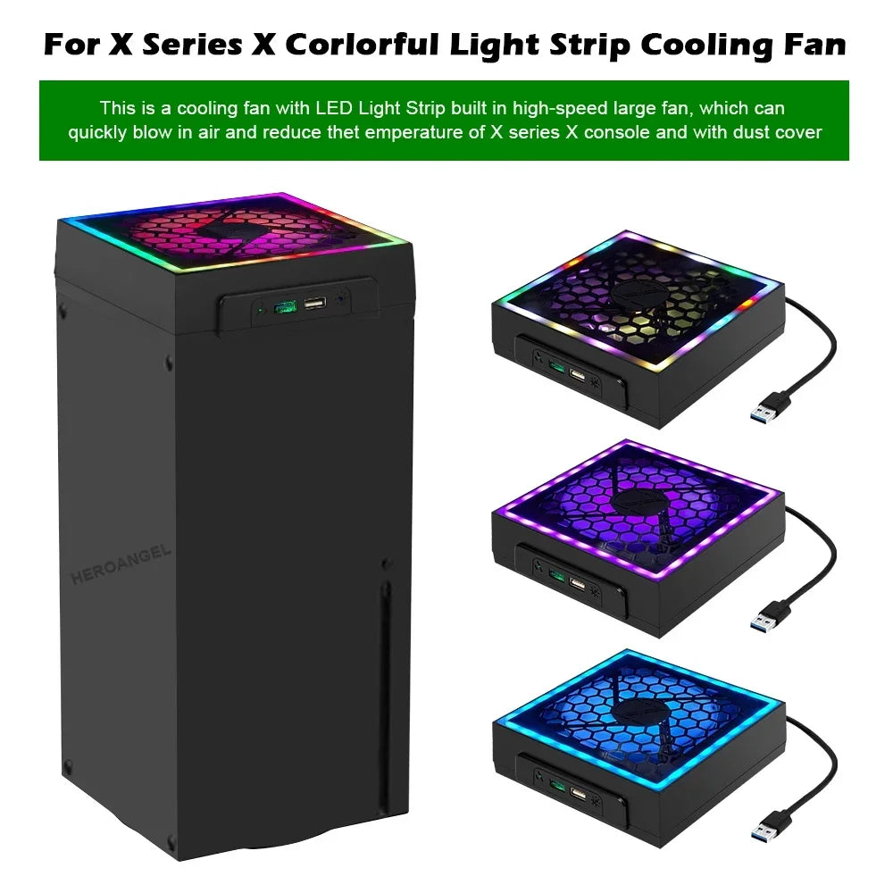 For XSX Top Cooling Fan For Xbox Series X Console with Color