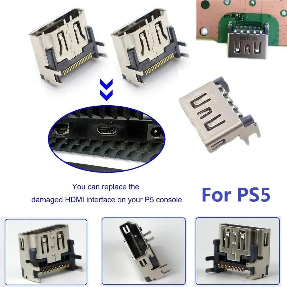 20/50/100PCS HDMI Port Socket Replacement for PS5/PS5 Slim/P