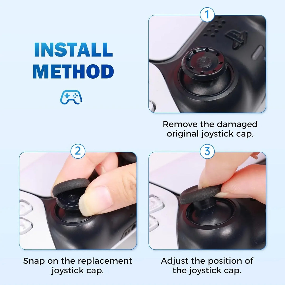 1-20Pair Joystick Replacement Grip Caps Anti-Slip Thumbstick