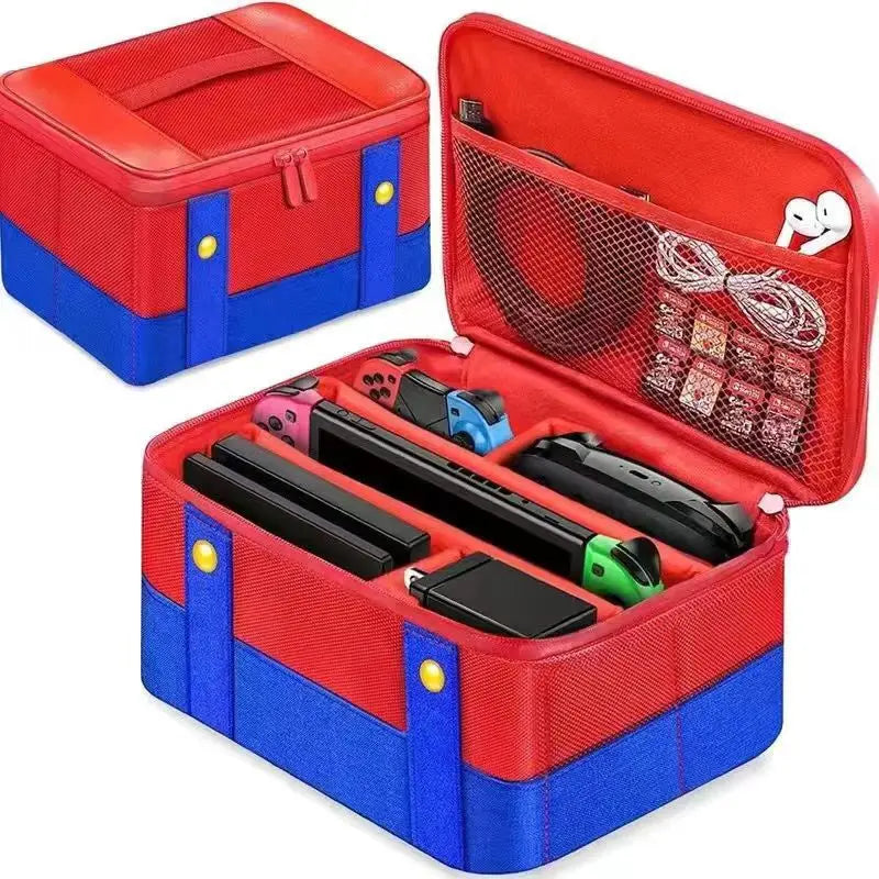 Large Capacity Carrying & Storage Case All-in-One Protective Travel Bag for Full Set Game Console & Controllers Shockproof