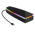 Upper Cooling Fan for PS5 Console Base Game Cooler Stand Bracket with RGB Dustproof Atmosphere Colorful Lighting LED Accessory