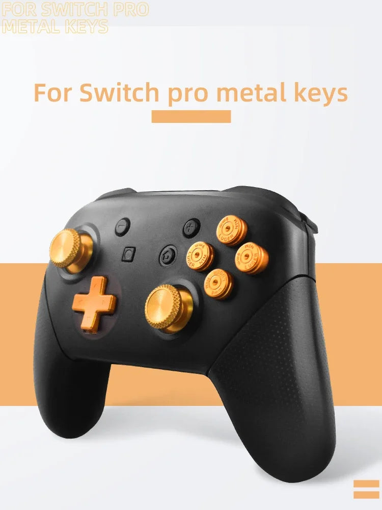 DATA FROG Replacement Thumb Sticks ABXY Buttons Metal Parts 