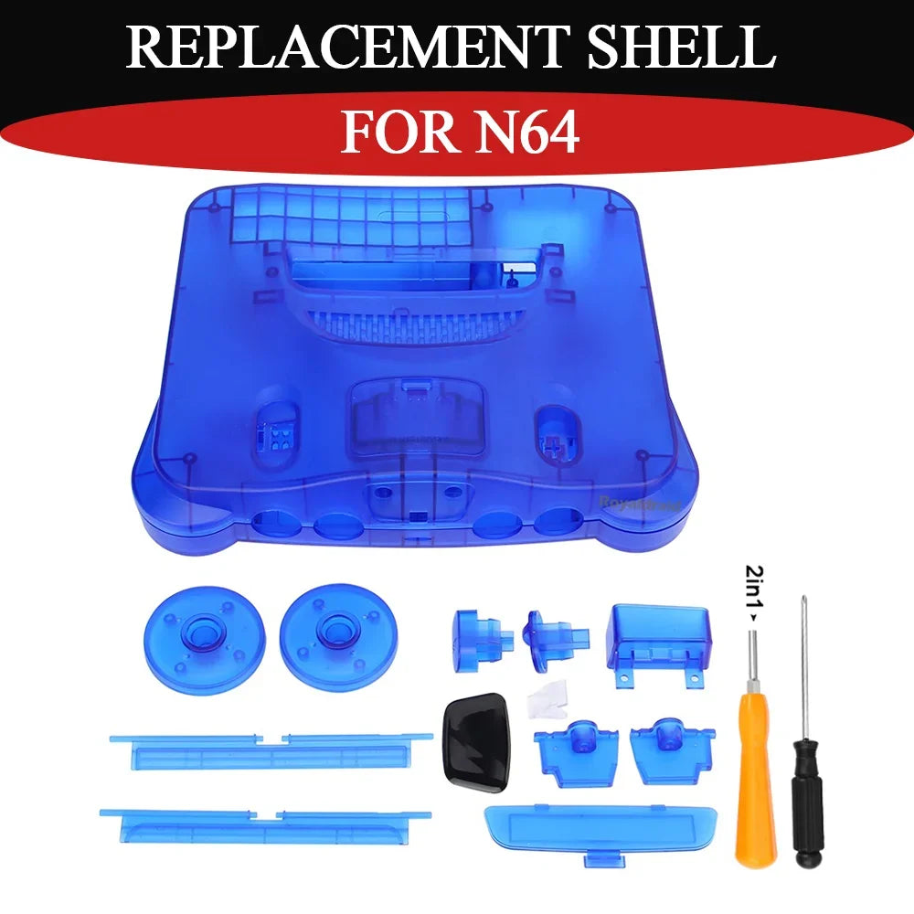 10 Colors Durable Full Housing Translucent Box For N64 Replacement Housing Shell Case Repair Parts For N64 Game Console Accessor