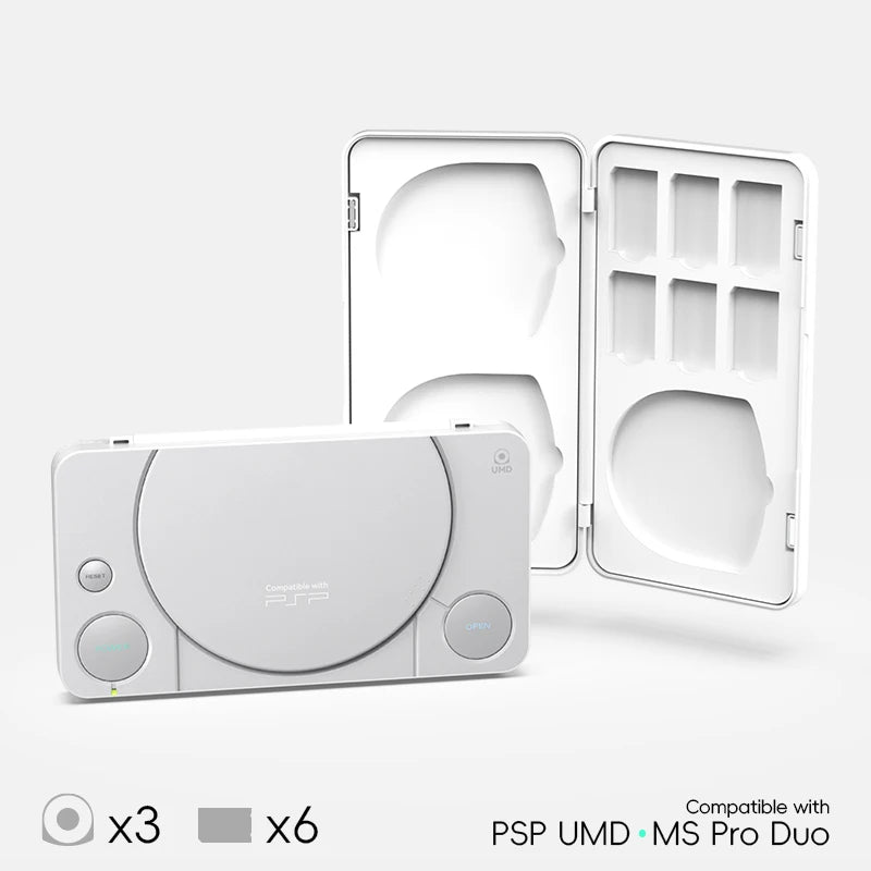 UMD Game Card Case for PSP 1000/2000/3000 & Vita SD/M2/MS Pro Duo Holder Retro Design