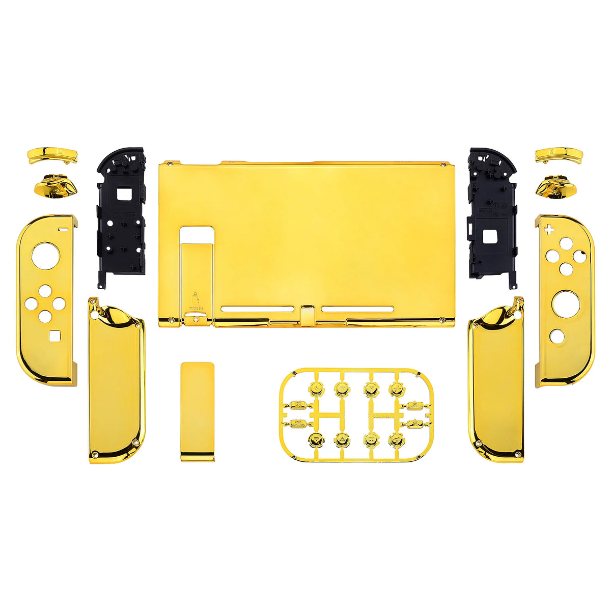 eXtremeRate Chrome Gold Back Plate Controller Housing Shell 