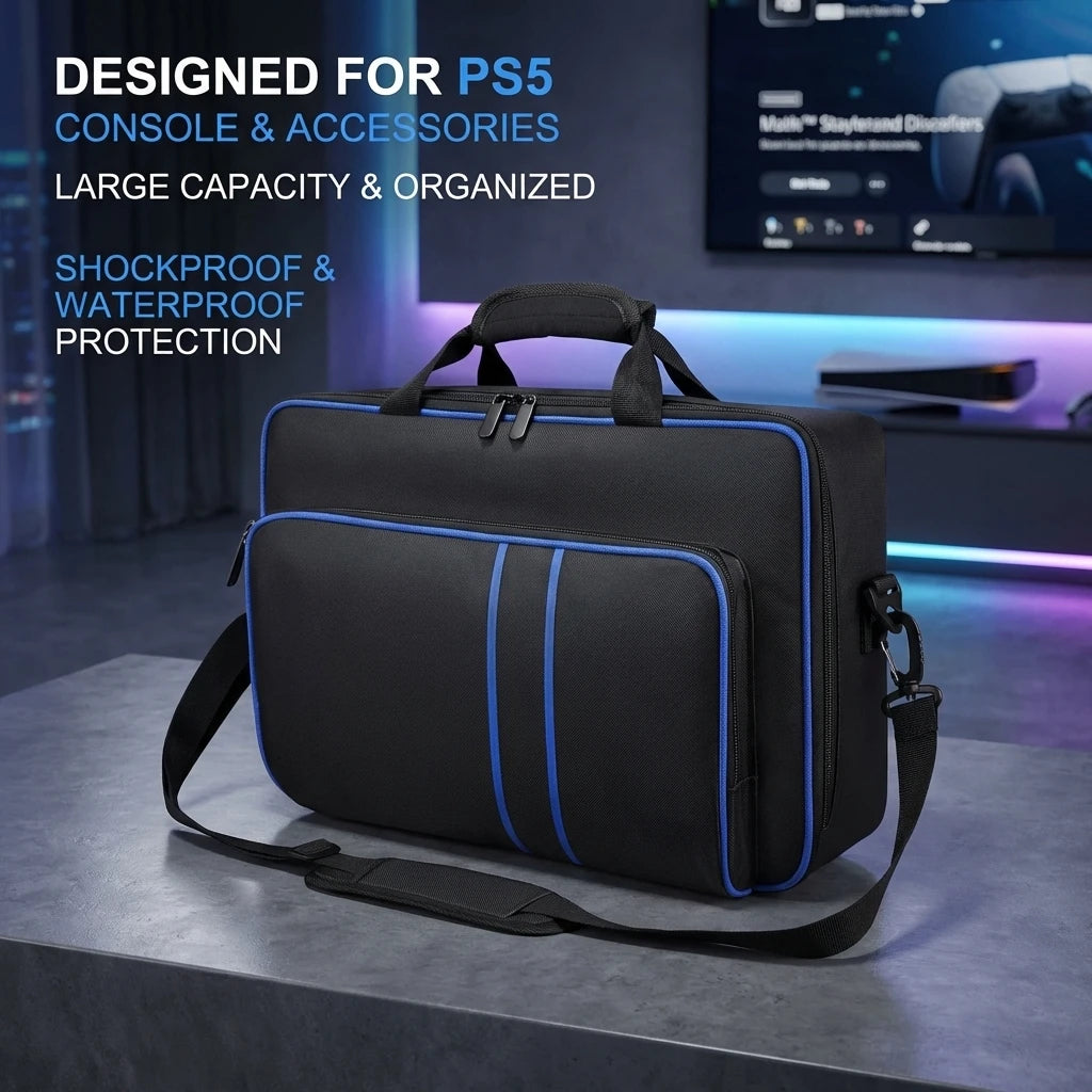 PS5 Travel Case Protective Bag for PS5 Console Disc/Digital 