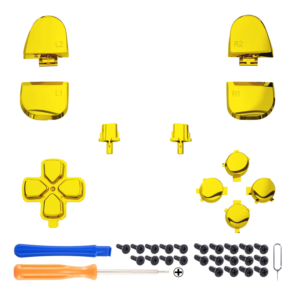 eXtremeRate Replacement D-pad R1 L1 R2 L2 Triggers Face Buttons Full Set Buttons For ps5 Controller BDM-030/040/050/060