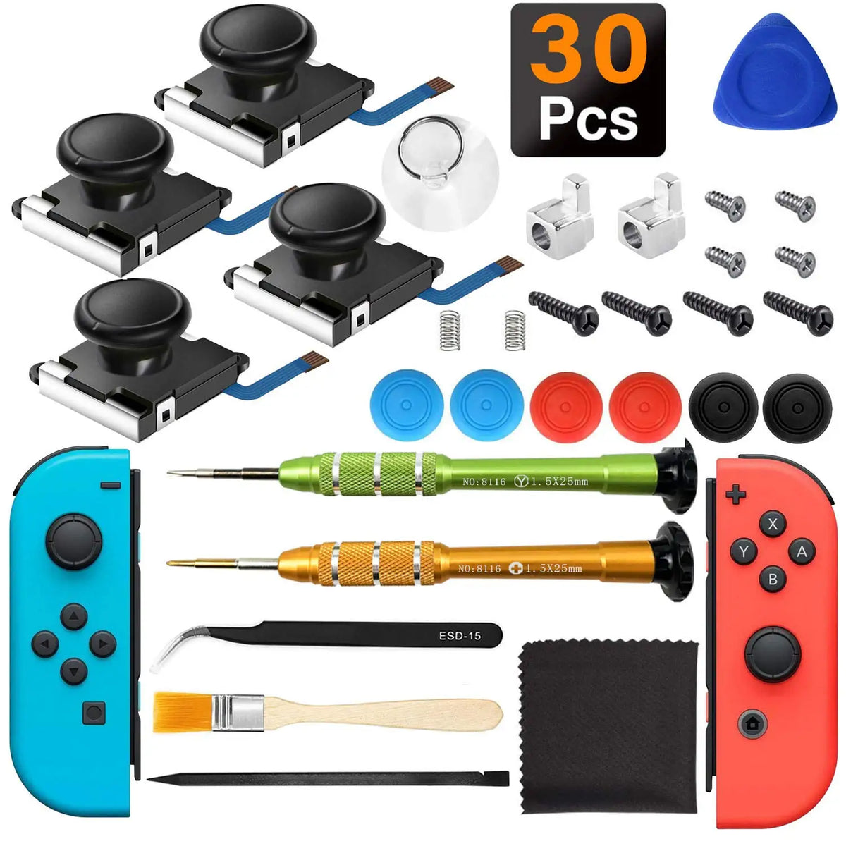 for Joycon Joystick Replacement 4 Pack for Fix Drift Nintend