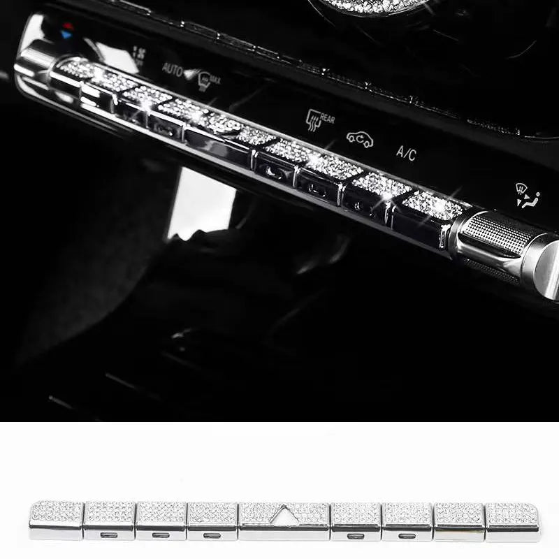 Car Console Air Conditioning Outlet Buttons Sequins Trim For