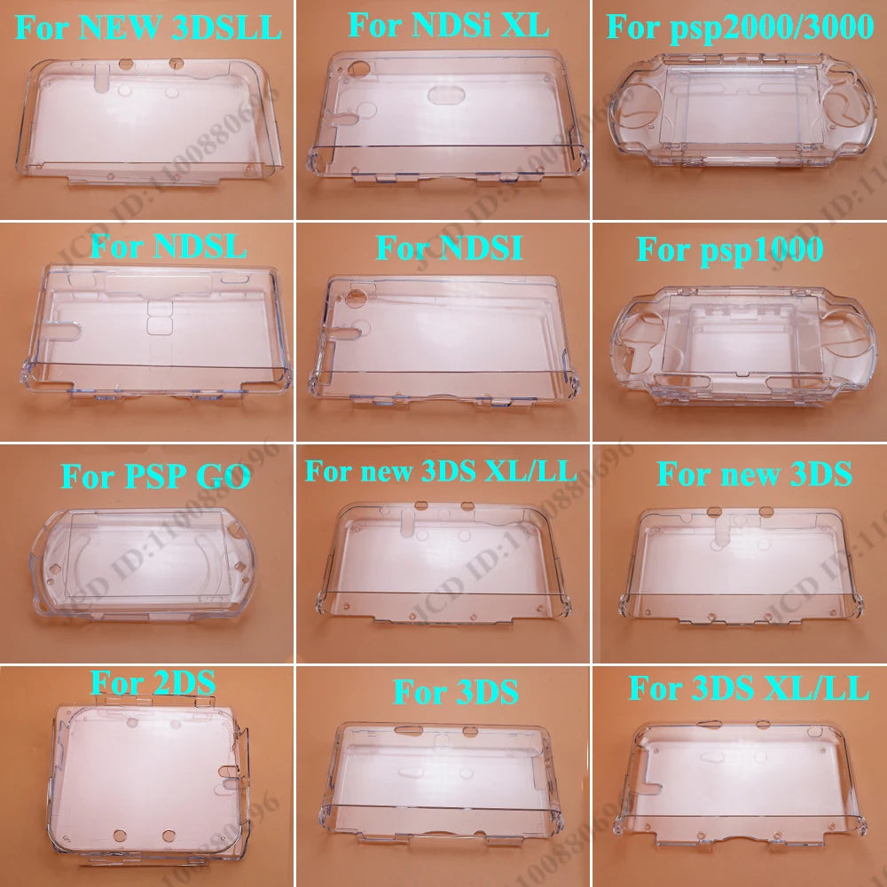 1pc Plastic Clear Crystal Hard Shell Case Cover For 3DS New 